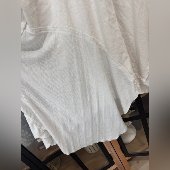 Free People my side tee tunic long line ribbed slouchy crewneck asymmetrical - Picture 14 of 16